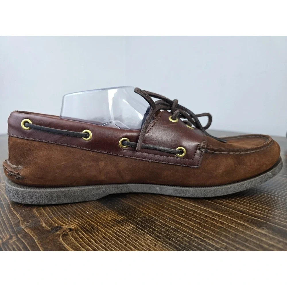 Sperry Top-Sider Men's Boat Shoes Size 11 M Brown Leather Slip On Casual Loafers